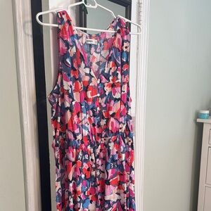 Kohl's Pink and Blue Maxi Dress